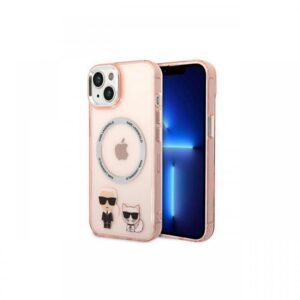 Husa iPhone 14 Karl Lagerfeld Magsafe Karl & Choupette Roz Husa iPhone 14 Karl Lagerfeld Magsafe Karl & Choupette Roz