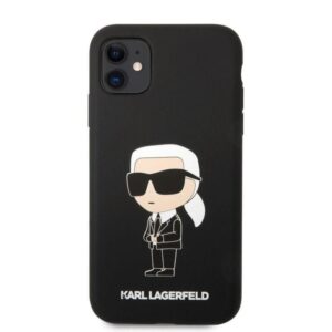 Karl Lagerfeld Husa Liquid Silicone Ikonik iPhone 11 Negru Karl Lagerfeld Husa Liquid Silicone Ikonik iPhone 11 Negru