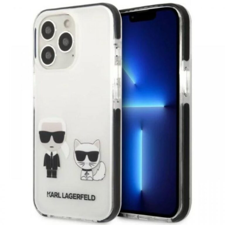 Karl Lagerfeld Husa Karl & Choupette iPhone 13 Pro Alb