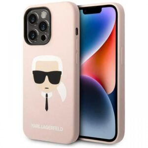 Karl Lagerfeld Husa MagSafe Liquid Silicone Karl Head iPhone 14 Pro Max Roz Karl Lagerfeld Husa MagSafe Liquid Silicone Karl Head iPhone 14 Pro Max Roz