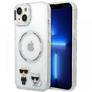 Karl Lagerfeld Husa MagSafe Karl & Choupette iPhone 14 Plus Transparent Karl Lagerfeld Husa MagSafe Karl & Choupette iPhone 14 Plus Transparent