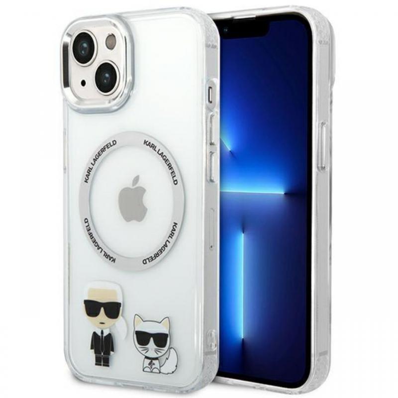 Karl Lagerfeld Husa MagSafe Karl & Choupette iPhone 14 Plus Transparent Karl Lagerfeld Husa MagSafe Karl & Choupette iPhone 14 Plus Transparent
