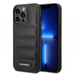 Karl Lagerfeld Husa Quilted Puffy Metal Logo iPhone 15 Pro Negru Karl Lagerfeld Husa Quilted Puffy Metal Logo iPhone 15 Pro Negru