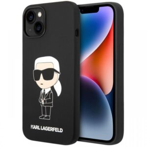 Karl Lagerfeld Husa Liquid Silicone Ikonik iPhone 15 Plus Negru Karl Lagerfeld Husa Liquid Silicone Ikonik iPhone 15 Plus Negru