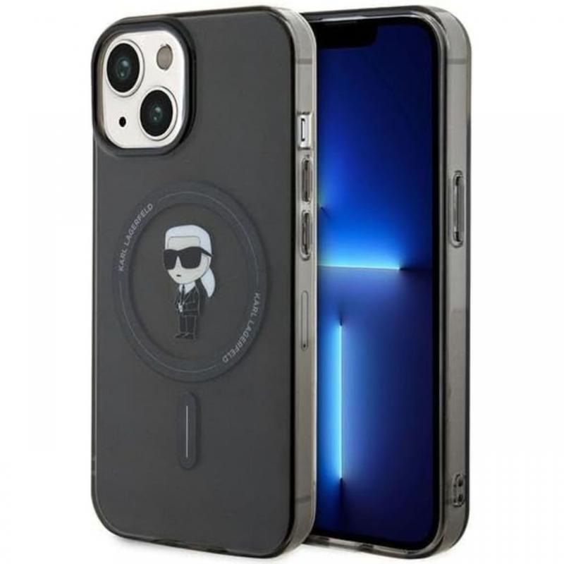 Karl Lagerfeld Husa Ikonik MagSafe iPhone 15 Negru Karl Lagerfeld Husa Ikonik MagSafe iPhone 15 Negru