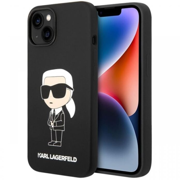 Karl Lagerfeld Husa Liquid Silicone Ikonik iPhone 15 Negru Karl Lagerfeld Husa Liquid Silicone Ikonik iPhone 15 Negru