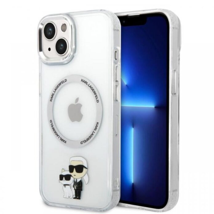 Karl Lagerfeld Husa MagSafe Karl & Choupette iPhone 15 Transparent Karl Lagerfeld Husa MagSafe Karl & Choupette iPhone 15 Transparent