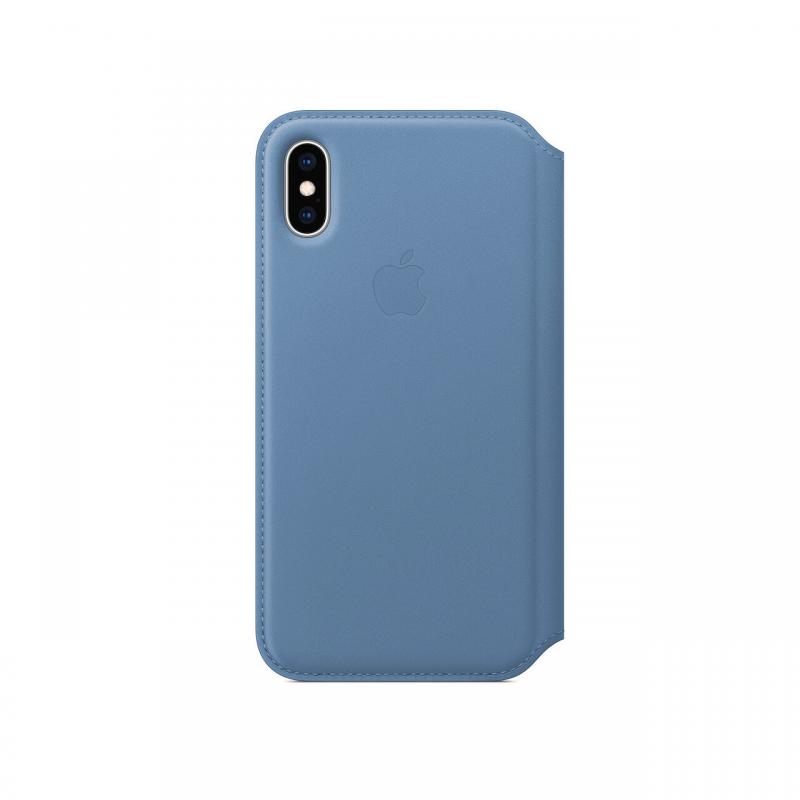 Husa Original iPhone X / XS Apple Leather Folio Cornflower Husa Original iPhone X / XS Apple Leather Folio Cornflower