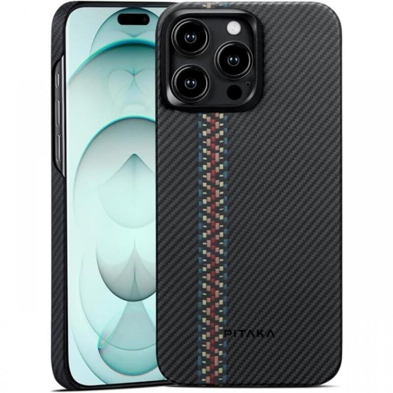 Pitaka Husa MagEZ 4 Aramida 600D iPhone 15 Pro, MagSafe Rhapsody