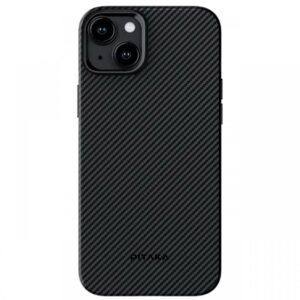 Pitaka Husa MagEZ Pro 4 Aramida 600D iPhone 15 Plus, MagSafe Negru / Gri Pitaka Husa MagEZ Pro 4 Aramida 600D iPhone 15 Plus, MagSafe Negru / Gri
