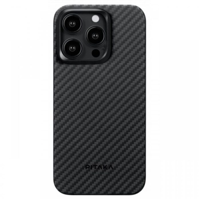 Pitaka Husa MagEZ 4 Aramida 1500D iPhone 15 Pro, MagSafe Negru / Gri Pitaka Husa MagEZ 4 Aramida 1500D iPhone 15 Pro, MagSafe Negru / Gri
