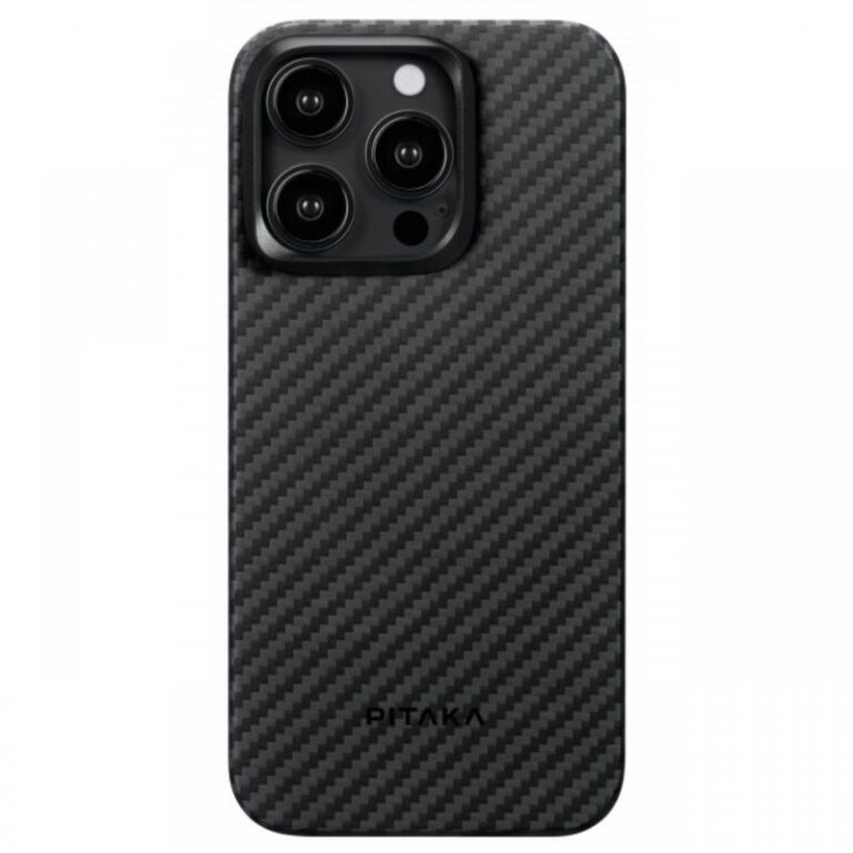 Pitaka Husa MagEZ 4 Aramida 1500D iPhone 15 Pro, MagSafe Negru / Gri