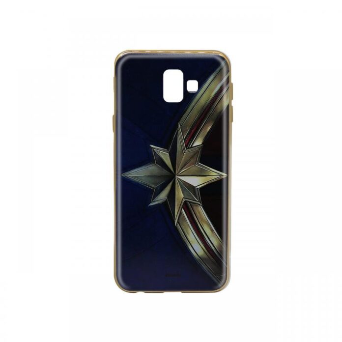 Husa Samsung Galaxy J6 Plus Marvel Silicon Captain Marvel 001 Gold