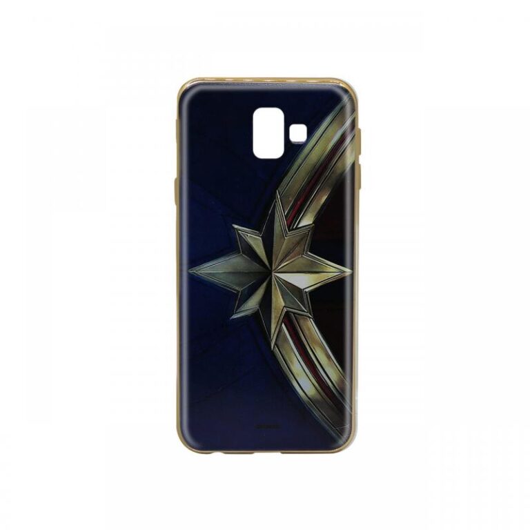 Husa Samsung Galaxy J6 Plus Marvel Silicon Captain Marvel 001 Gold
