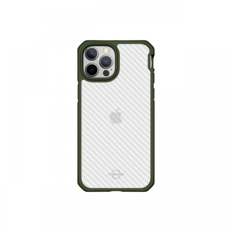 Husa iPhone 13 Pro Max IT Skins Hybrid Tek Green & Transparent