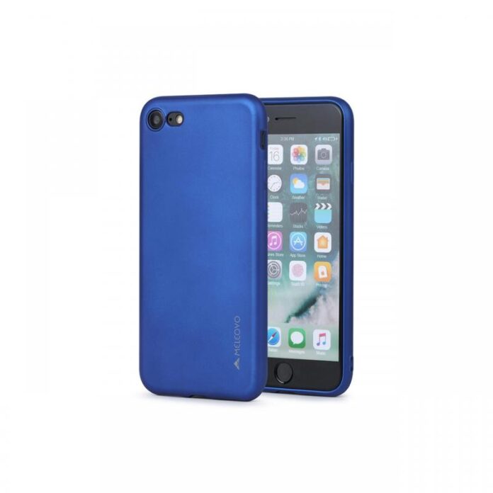 Husa iPhone 7/8/SE2020/SE2022 Meleovo Silicon Soft Slim Gold (aspect mat)