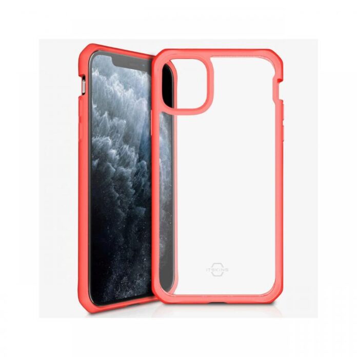 Husa iPhone 11 Pro IT Skins Hybrid Solid Plain Coral & Transparent (antishock)