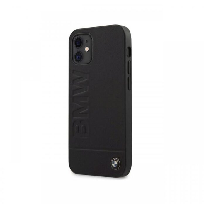 Husa iPhone 12 Mini BMW Signature Logo Imprint Negru