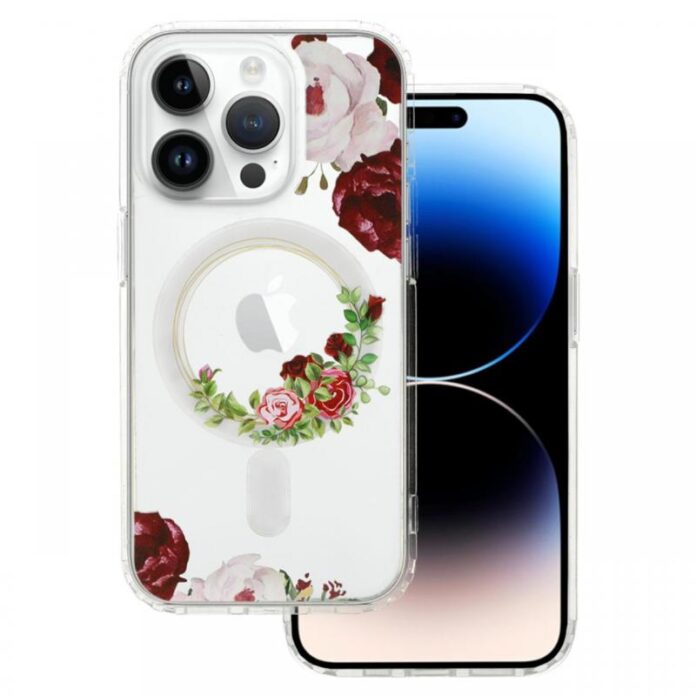 Tel Protect Husa Flower Magsafe iPhone 15 Pro Design 2 Tel Protect Husa Flower Magsafe iPhone 15 Pro Design 2