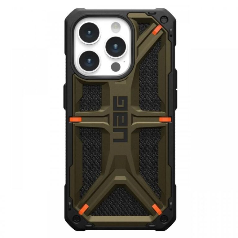 UAG Husa Monarch Series iPhone 15 Pro Kevlar Element Green