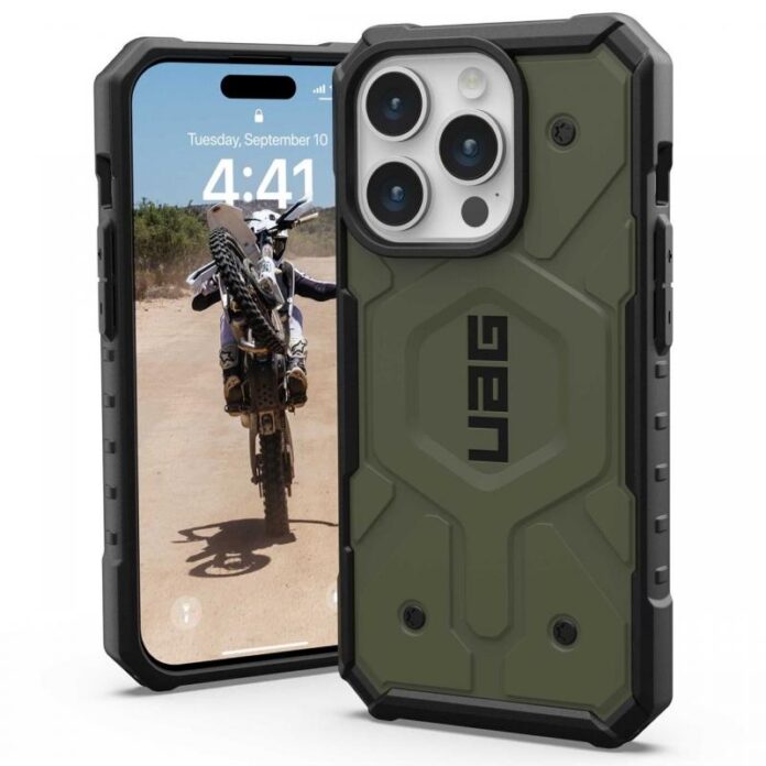 UAG Husa Pathfinder Magsafe iPhone 15 Pro Max Olive Drab UAG Husa Pathfinder Magsafe iPhone 15 Pro Max Olive Drab