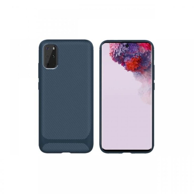 Husa Samsung Galaxy S20 Plus Enkay Carbon Fiber Dark Blue