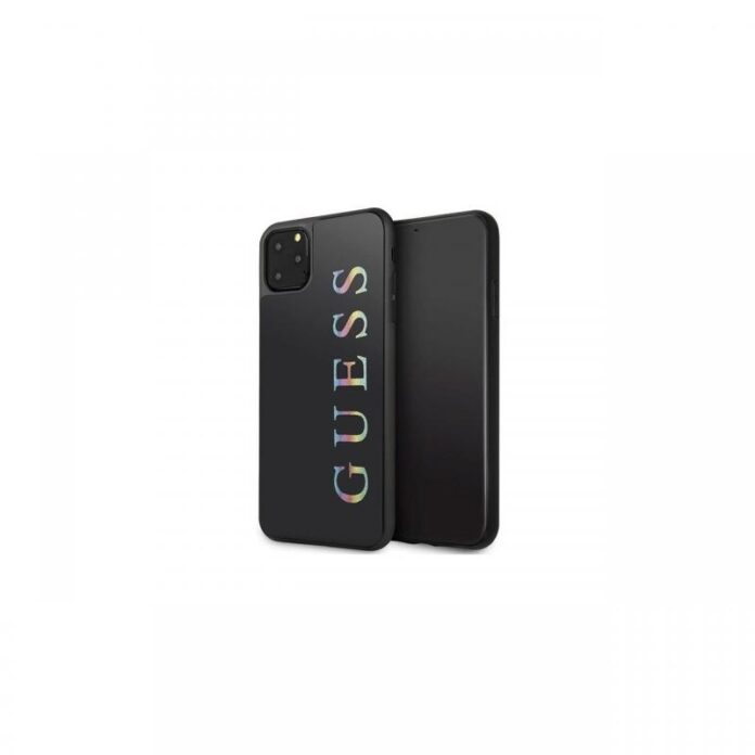 Husa iPhone 11 Pro Max Guess Glitter Logo Negru Husa iPhone 11 Pro Max Guess Glitter Logo Negru