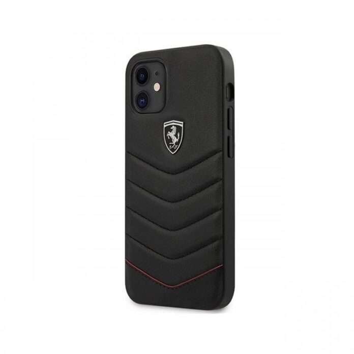 Husa iPhone 12 Mini Ferrari Off Track Quilted Negru Husa iPhone 12 Mini Ferrari Off Track Quilted Negru