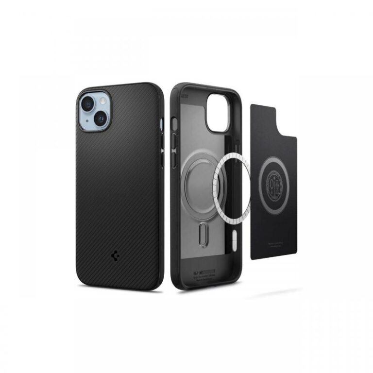 Husa iPhone 14 Plus Spigen Mag Armor MagSafe Matte Black