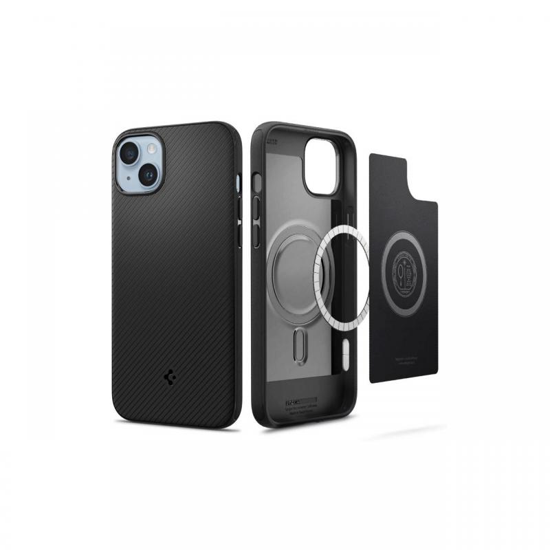 Husa iPhone 14 Plus Spigen Mag Armor MagSafe Matte Black Husa iPhone 14 Plus Spigen Mag Armor MagSafe Matte Black