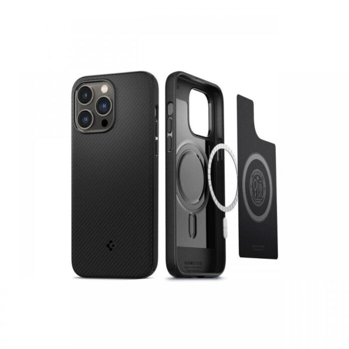 Husa iPhone 14 Pro Max Spigen Mag Armor MagSafe Matte Black Husa iPhone 14 Pro Max Spigen Mag Armor MagSafe Matte Black