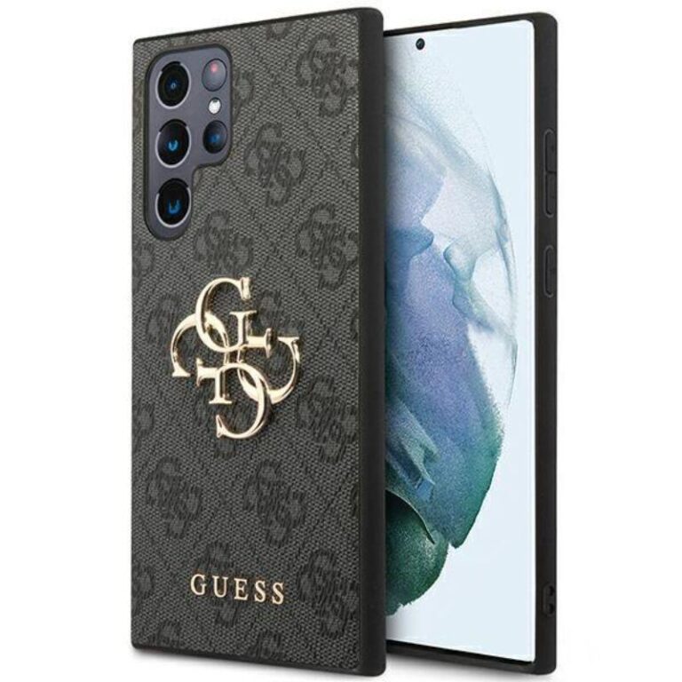 Guess Husa PU 4G Metal Logo Samsung Galaxy S23 Ultra Roz