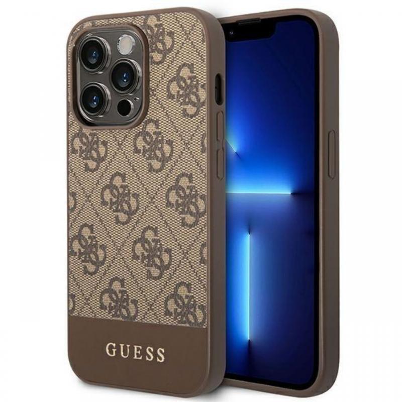 Guess Husa 4G Stripe Logo iPhone 14 Pro Gri Guess Husa 4G Stripe Logo iPhone 14 Pro Gri