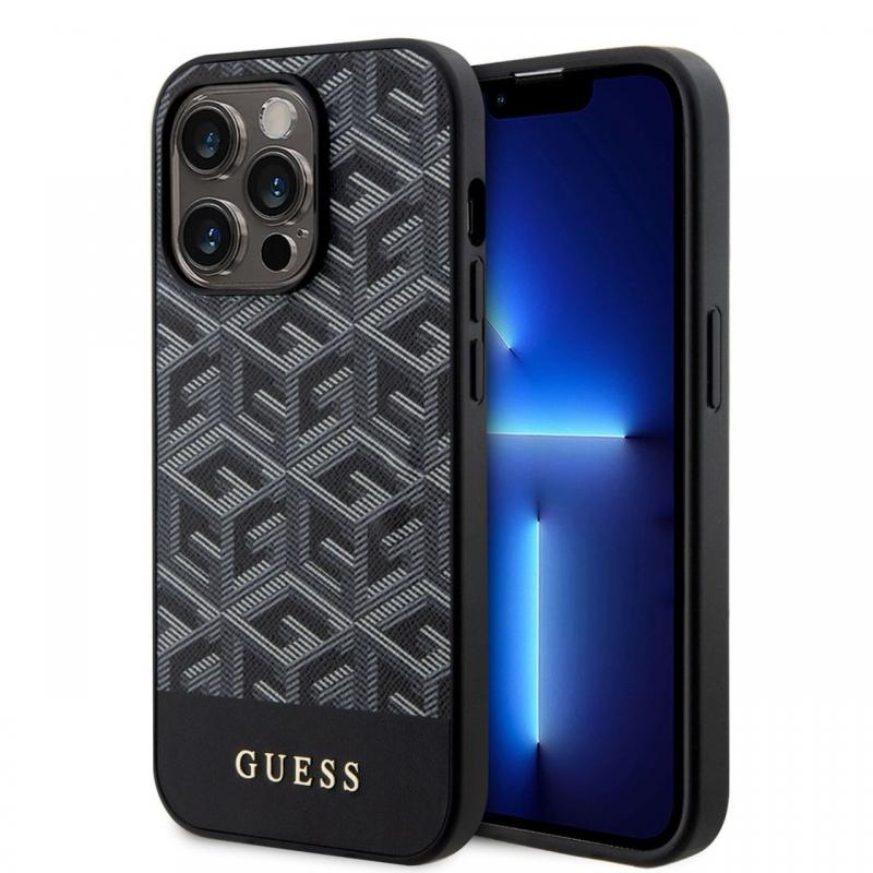 Guess Husa GCube Stripes MagSafe iPhone 15 Pro Max Negru Guess Husa GCube Stripes MagSafe iPhone 15 Pro Max Negru