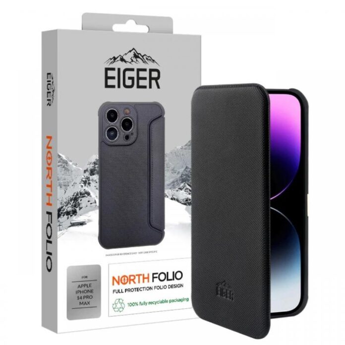 Eiger Husa North Folio Case iPhone 14 Pro Max Negru Eiger Husa North Folio Case iPhone 14 Pro Max Negru