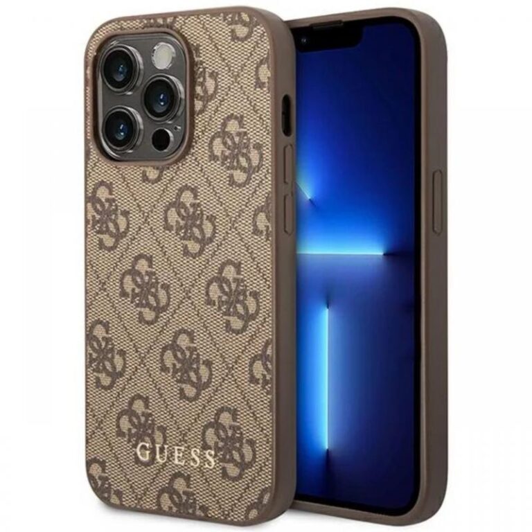 Guess Husa 4G Metal Gold Logo iPhone 14 Pro Max Gri