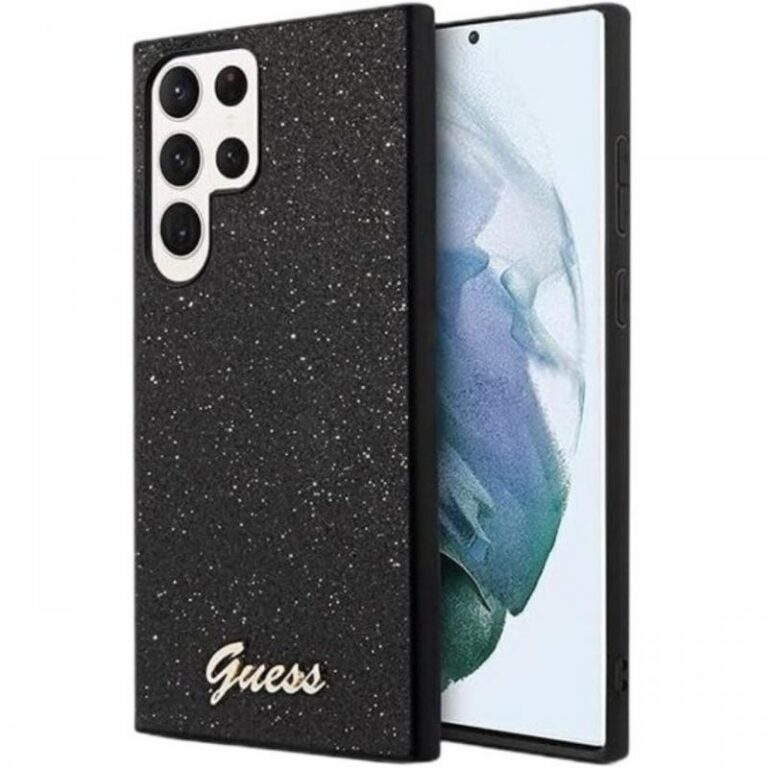 Guess Husa Glitter Script Samsung Galaxy S24 Ultra Roz