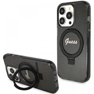 Guess Husa Ring Stand Glitter MagSafe iPhone 15 Pro Mov Guess Husa Ring Stand Glitter MagSafe iPhone 15 Pro Mov