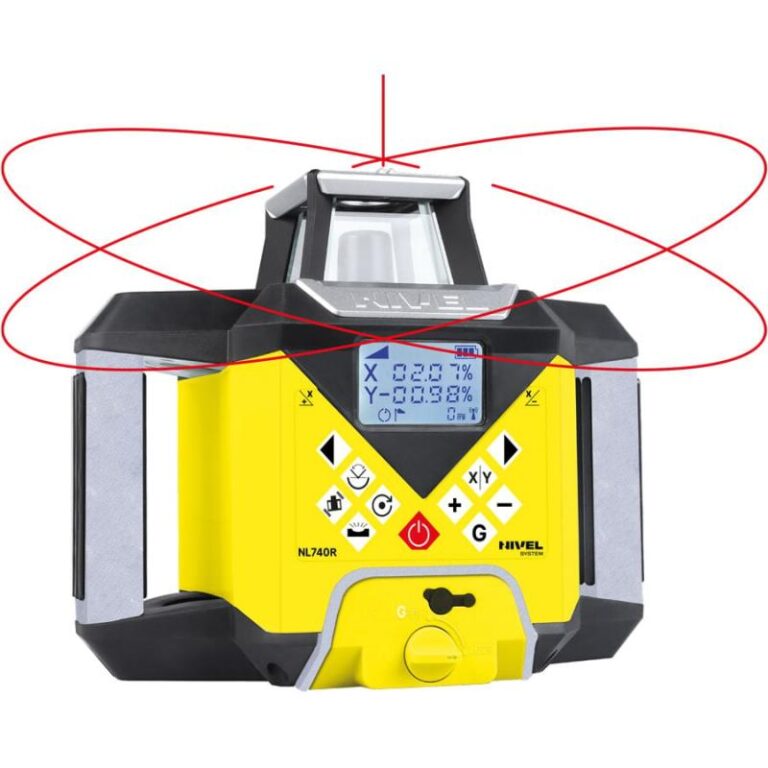 Laser rotativ Nivel System NL740R Digital, fascicul rosu, planuri verticale si orizontale cu pante, raza de actiune de pana la 700 m, autoaliniere