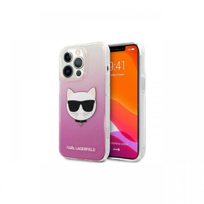 Husa iPhone 13 Karl Lagerfeld Choupette Head Roz Husa iPhone 13 Karl Lagerfeld Choupette Head Roz