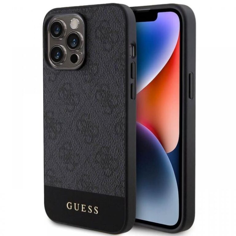 Guess Husa 4G Stripe Logo MagSafe iPhone 15 Pro Max Maro