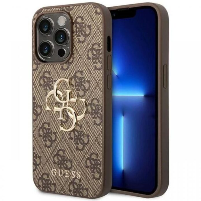 Guess Husa PU 4G Metal Logo iPhone 15 Pro Roz Guess Husa PU 4G Metal Logo iPhone 15 Pro Roz