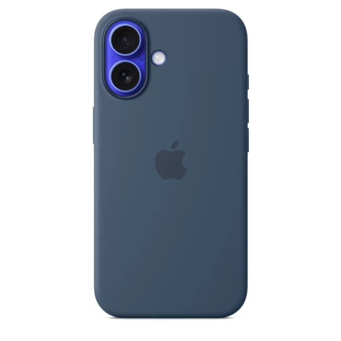 Husa de protectie Apple cu MagSafe pentru iPhone 16 Silicon Denim Husa de protectie Apple cu MagSafe pentru iPhone 16 Silicon Denim