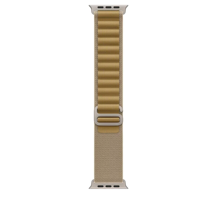 Curea Smartwatch Apple pentru Apple Watch 49mm Tan Alpine Loop  Medium  Black Titanium Finish