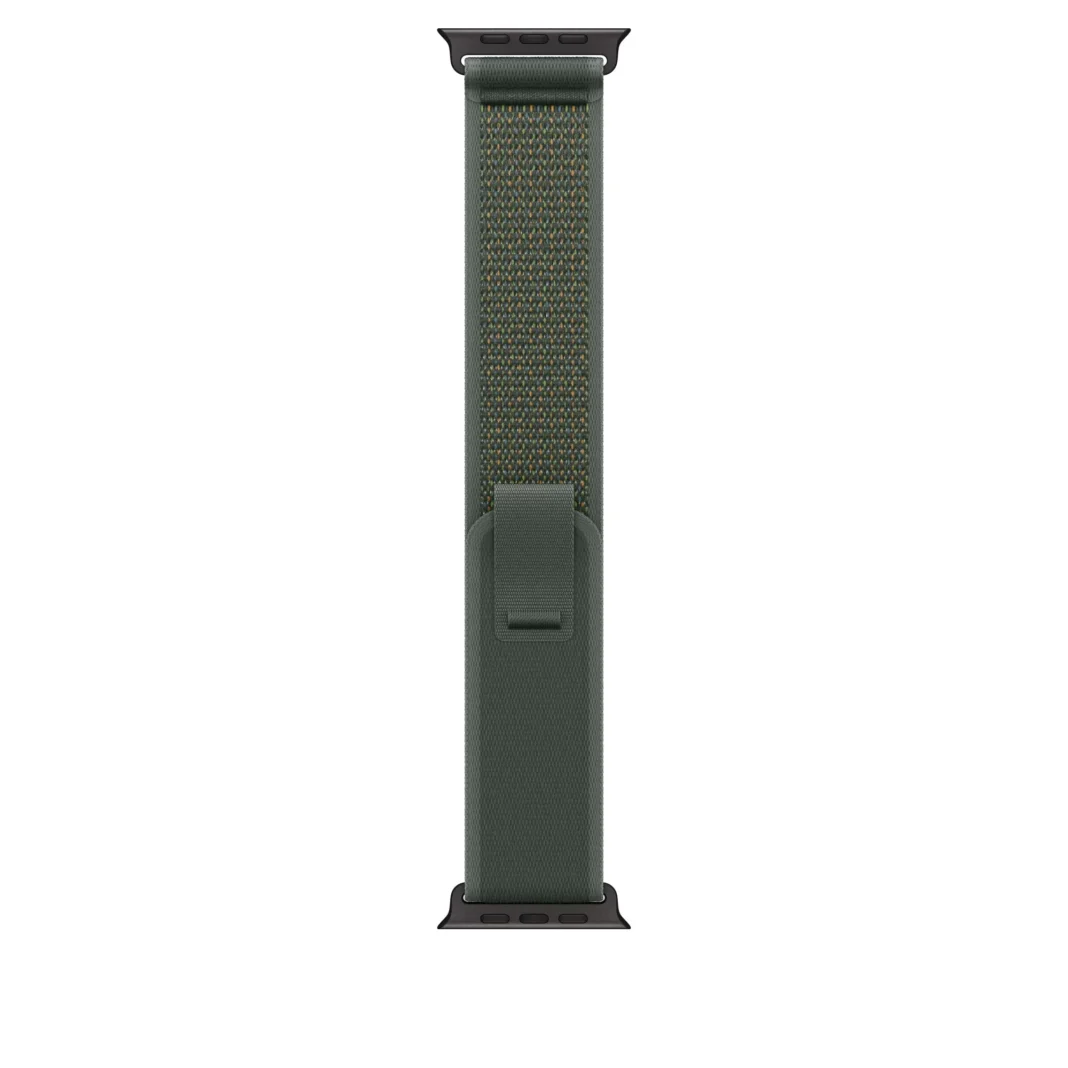 Curea Smartwatch Apple pentru Apple Watch 49mm Green Trail Loop  M/L  Black Titanium Finish