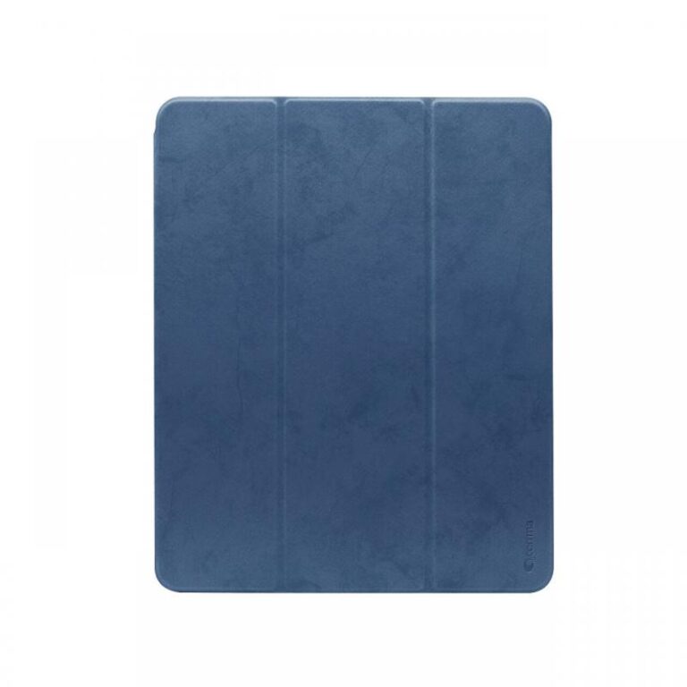 Husa iPad Pro 12.9 inch 2018 Comma Leather Case Blue (pencil slot)