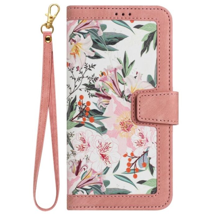 Husa Tip Carte UIQ Luxury Flowers, Inchidere Magnetica, Piele Ecologica Moale, Buzunar Carduri, Curea Detasabila, Rezistenta La Socuri, Functie Stand, Pentru Honor X6 / X8 5G / 70 Lite, Mov