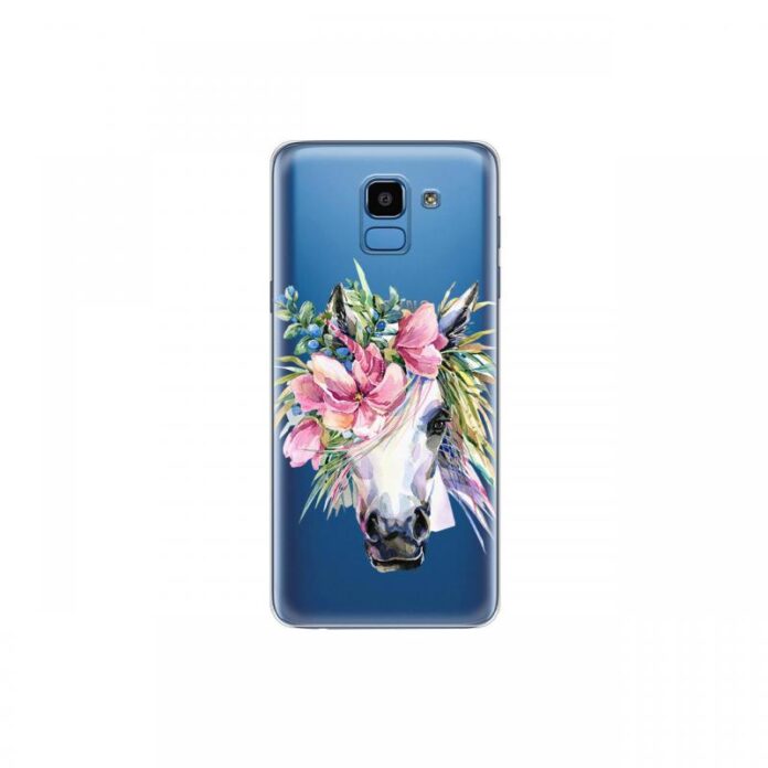 Husa Samsung Galaxy J6 (2018) Lemontti Silicon Art Watercolor Unicorn