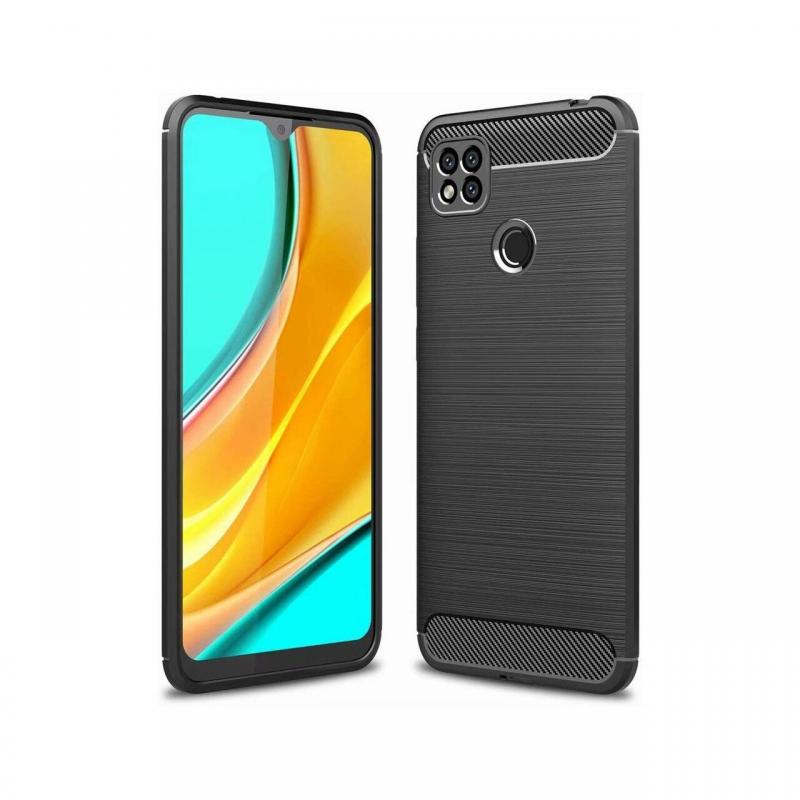 Husa Oppo A15 Lemontti Carbon Case Flexible Negru Husa Oppo A15 Lemontti Carbon Case Flexible Negru