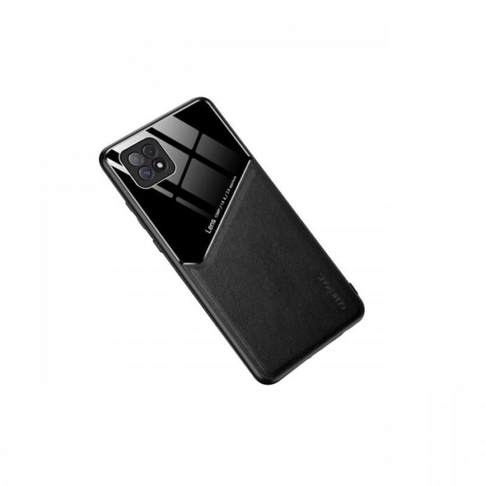 Husa Oppo A72 5G Lemontti Leather + Organic Glass Black Husa Oppo A72 5G Lemontti Leather + Organic Glass Black